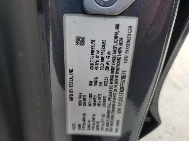 2023 TESLA MODEL 3   