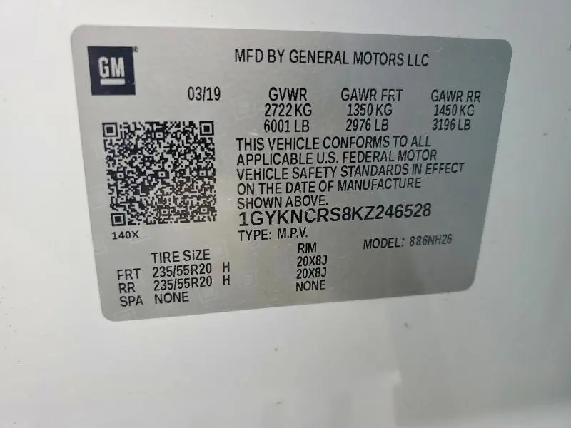 2019 CADILLAC XT5 LUXURY  