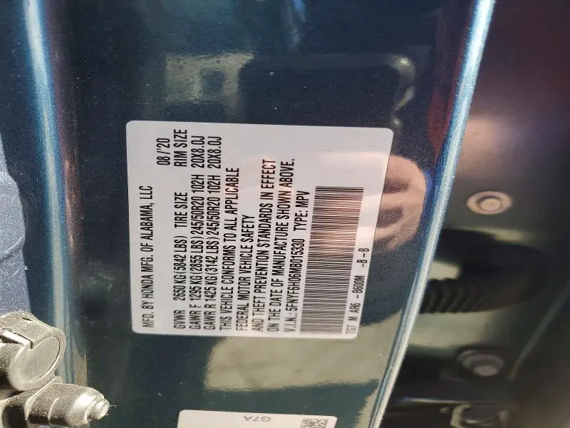 2021 HONDA PILOT ELITE  