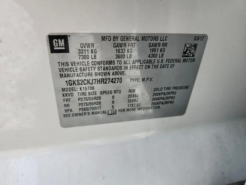 2017 GMC YUKON DENALI  