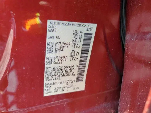 2017 NISSAN TITAN SV  