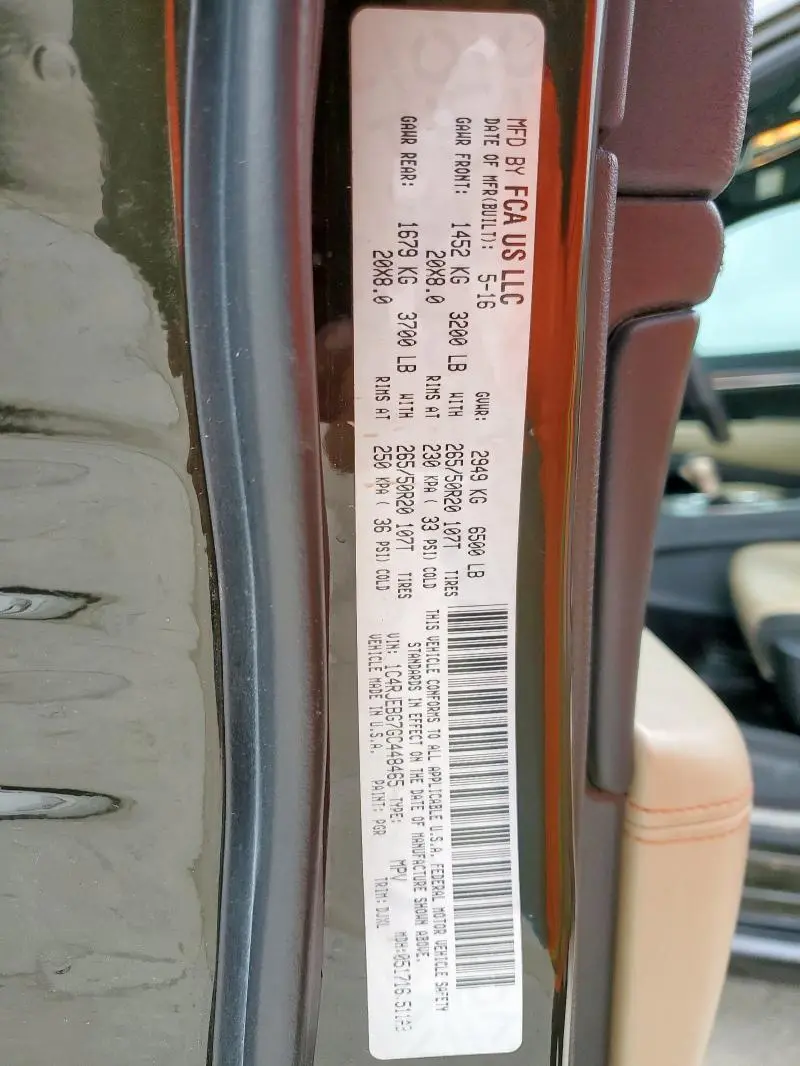 2016 JEEP GRAND CHEROKEE LIMITED