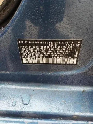 2017 VOLKSWAGEN JETTA SE  