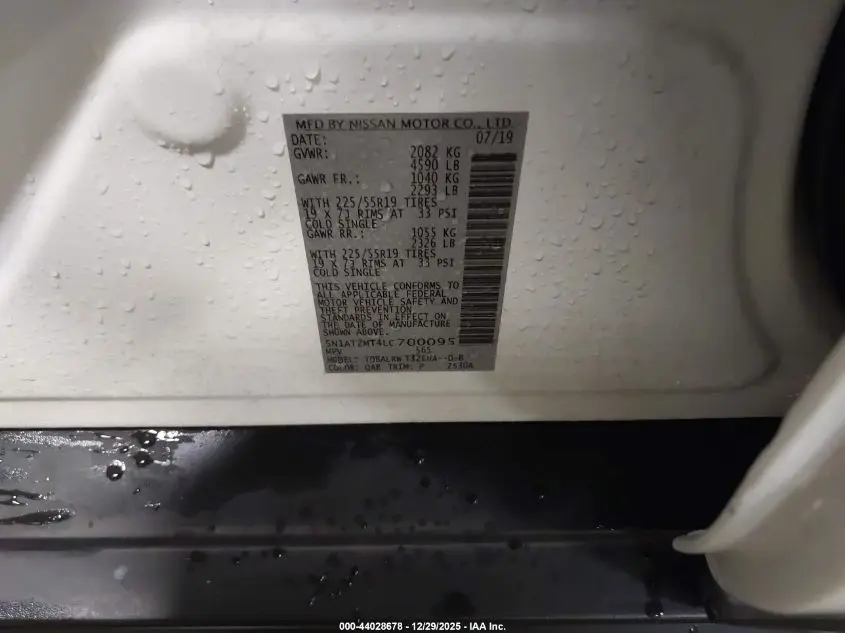 2020 NISSAN ROGUE SL FWD