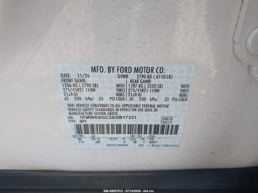 2025 FORD EXPLORER ST