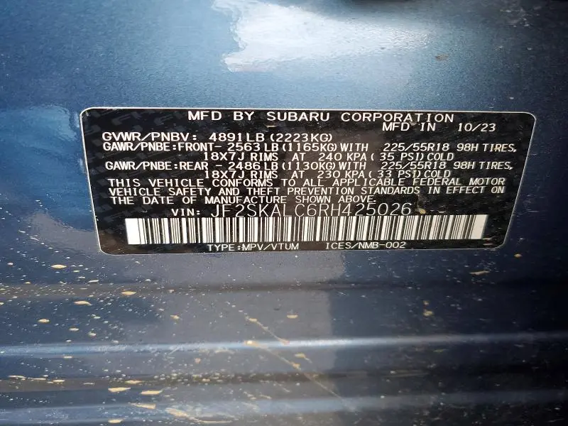 2024 SUBARU FORESTER LIMITED  