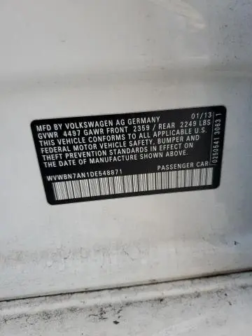 2013 VOLKSWAGEN CC SPORT  