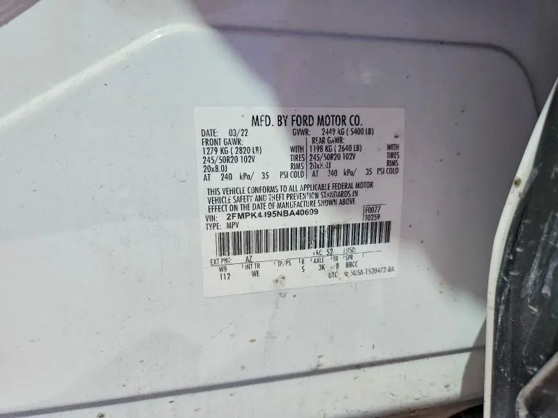2022 FORD EDGE SEL  