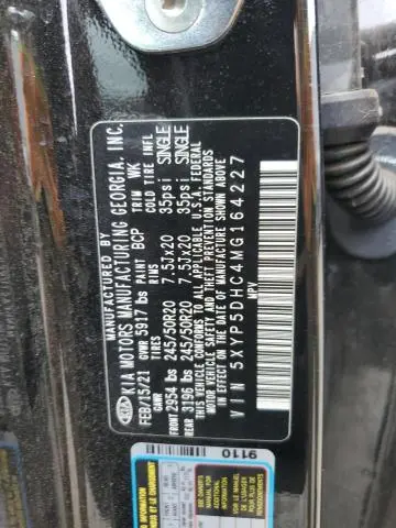 2021 KIA TELLURIDE SX  