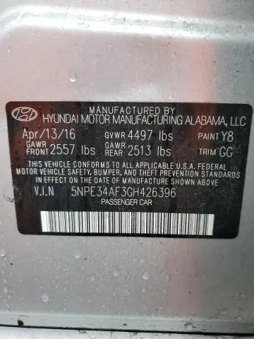 2016 HYUNDAI SONATA SPORT  