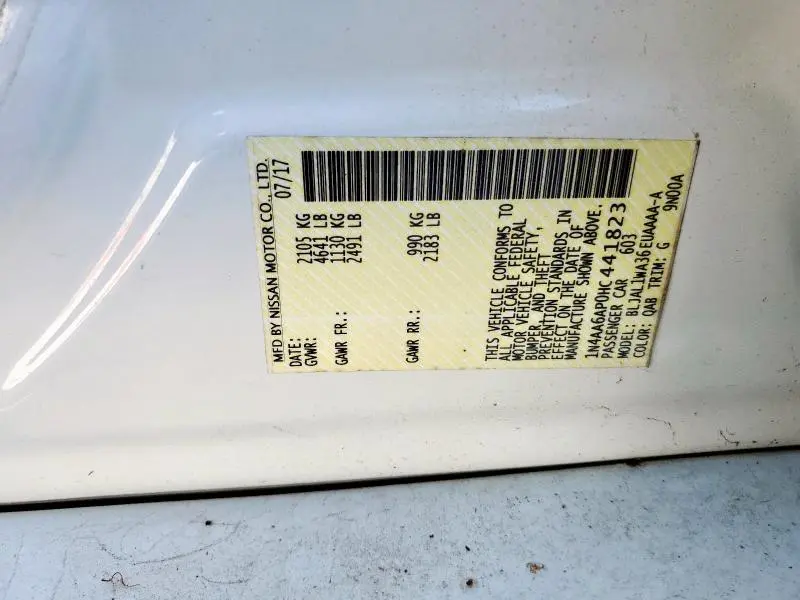 2017 NISSAN MAXIMA 3.5S  