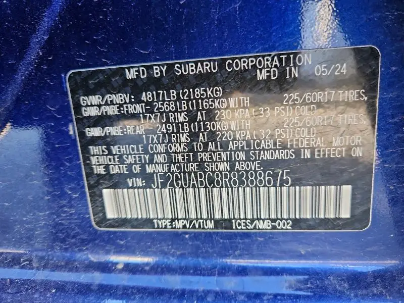 2024 SUBARU CROSSTREK   