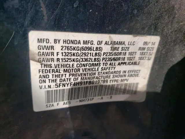2015 HONDA PILOT TOURING