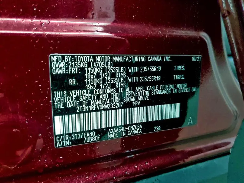 2021 TOYOTA RAV4 LIMITED  