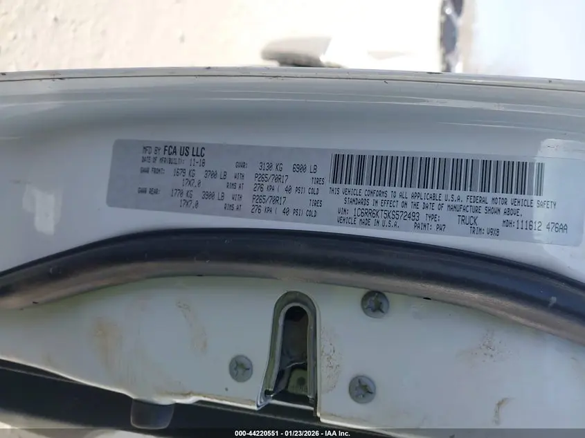 2019 RAM 1500 CLASSIC TRADESMAN  4X2 5'7 BOX