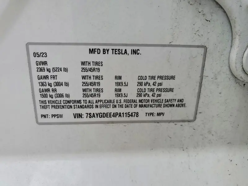 2023 TESLA MODEL Y   
