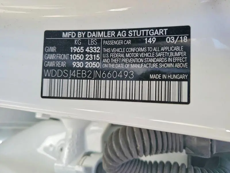 2018 MERCEDES-BENZ CLA 250  