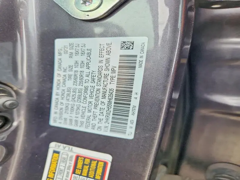 2021 HONDA CR-V EX  