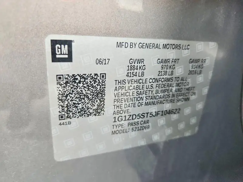 2018 CHEVROLET MALIBU LT  