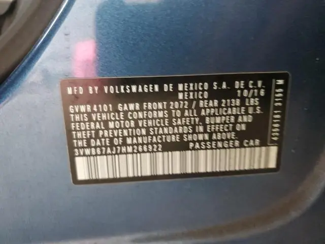 2017 VOLKSWAGEN JETTA SE  