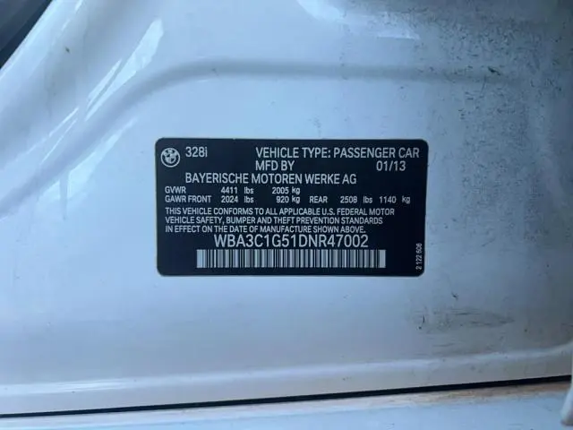 2013 BMW 328 I SULEV  