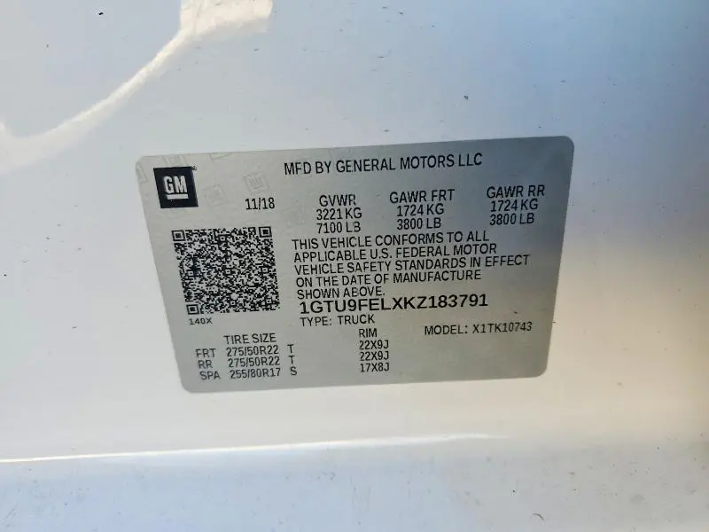 2019 GMC SIERRA K1500 DENALI  