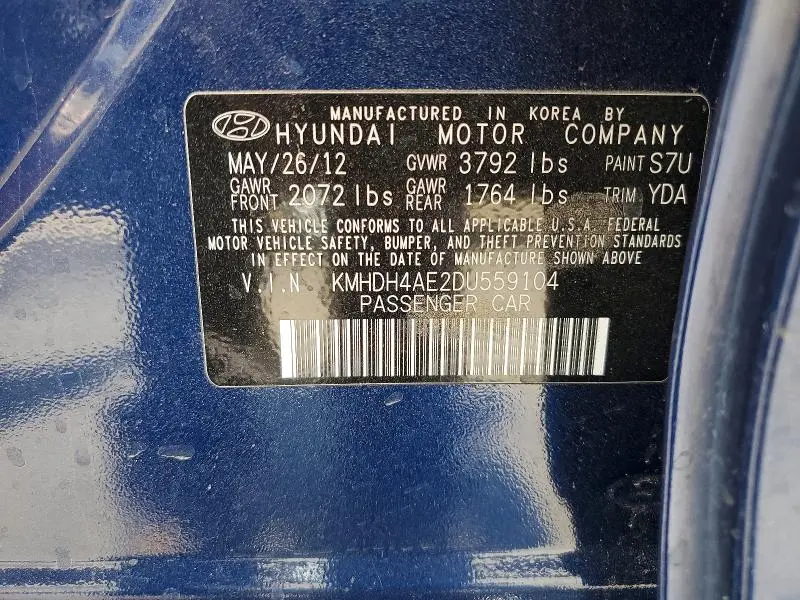 2013 HYUNDAI ELANTRA GLS  