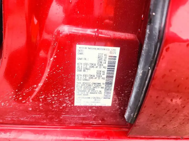2021 NISSAN FRONTIER SV  