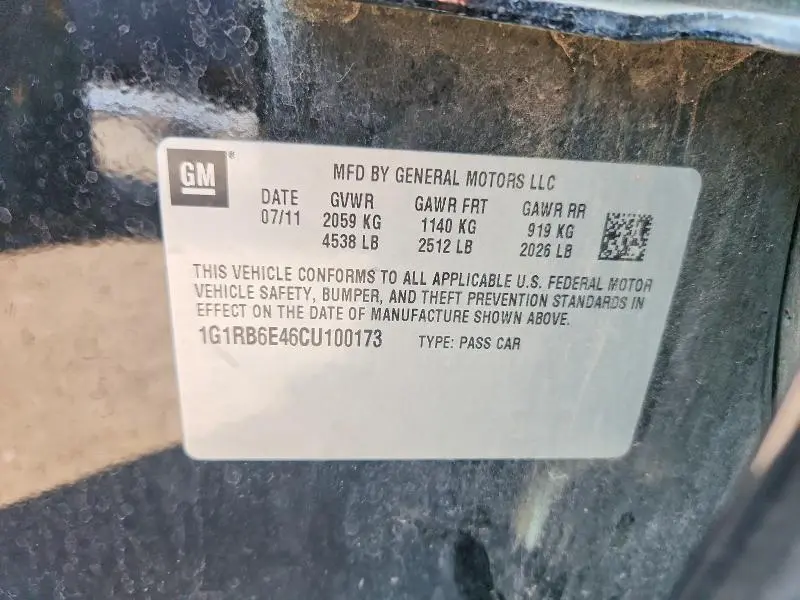 2012 CHEVROLET VOLT   