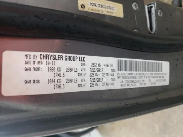 2012 JEEP COMPASS LATITUDE  