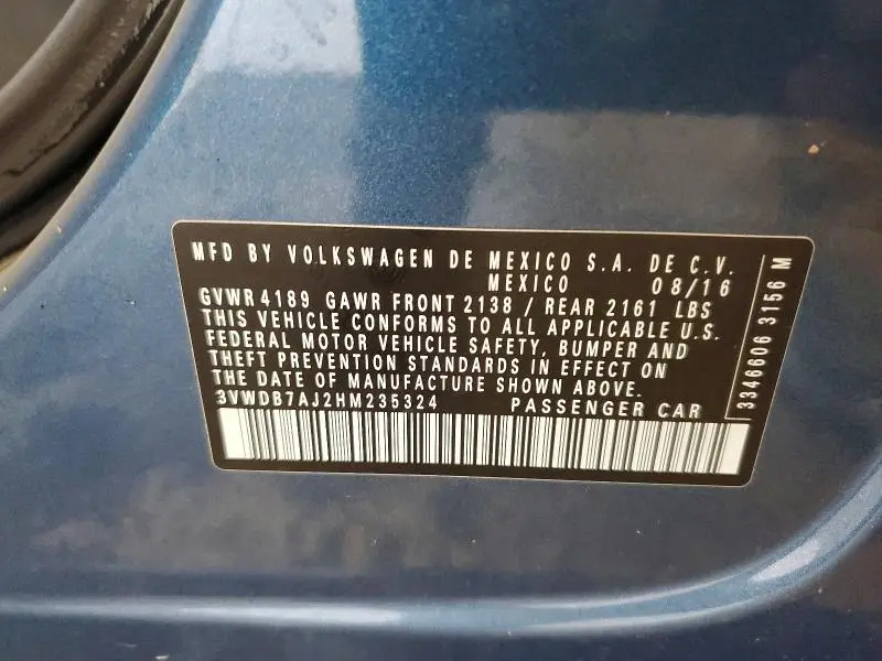 2017 VOLKSWAGEN JETTA SE  