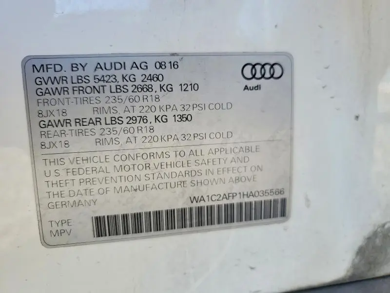 2017 AUDI Q5 PREMIUM  