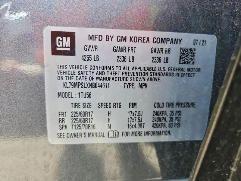 2022 CHEVROLET TRAILBLAZER LT  