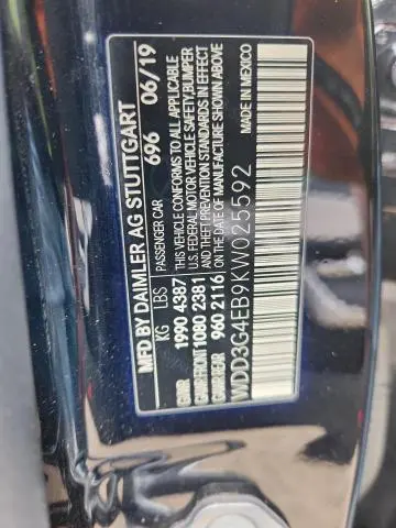 2019 MERCEDES-BENZ A 220  