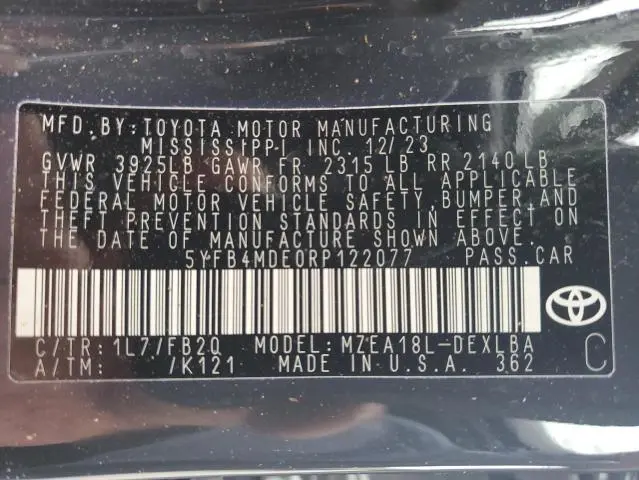 2024 TOYOTA COROLLA LE