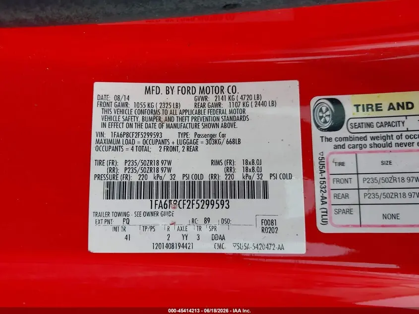 2015 FORD MUSTANG GT PREMIUM
