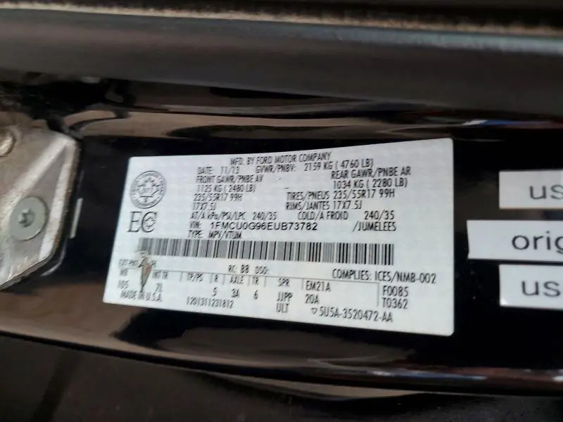 2014 FORD ESCAPE SE  