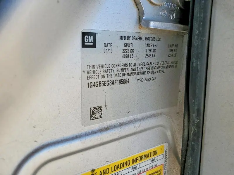 2010 BUICK LACROSSE CX  