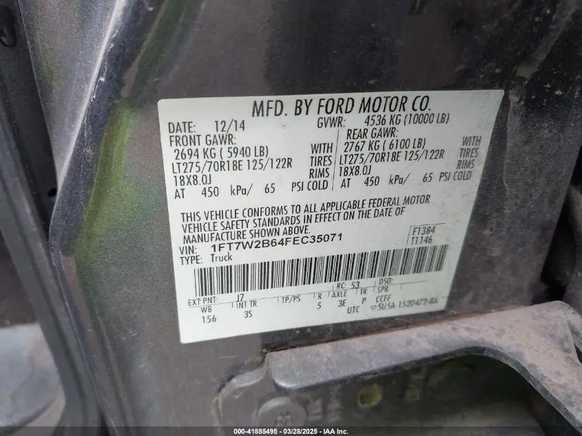 2015 FORD F-250 XLT
