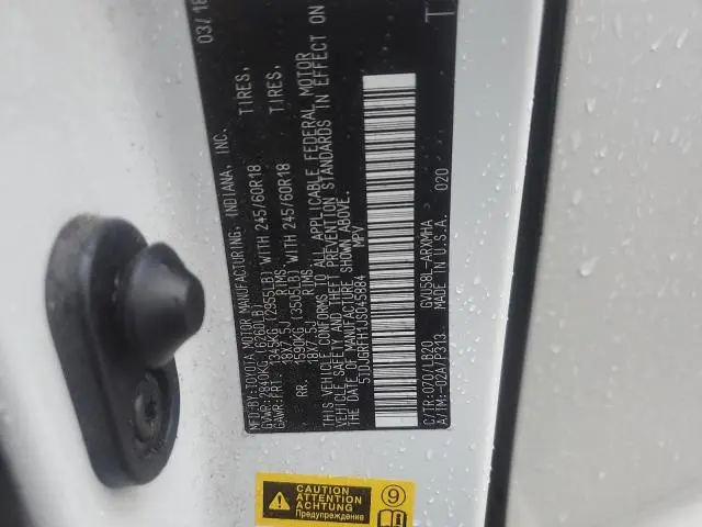 2018 TOYOTA HIGHLANDER HYBRID  