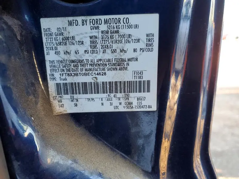 2011 FORD F350 SUPER DUTY  