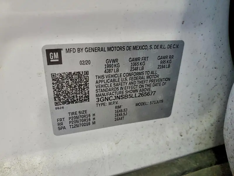 2020 CHEVROLET TRAX LS  