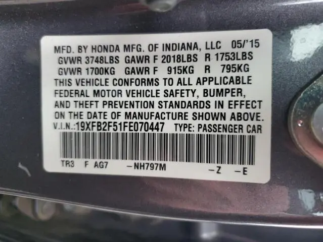 2015 HONDA CIVIC LX  