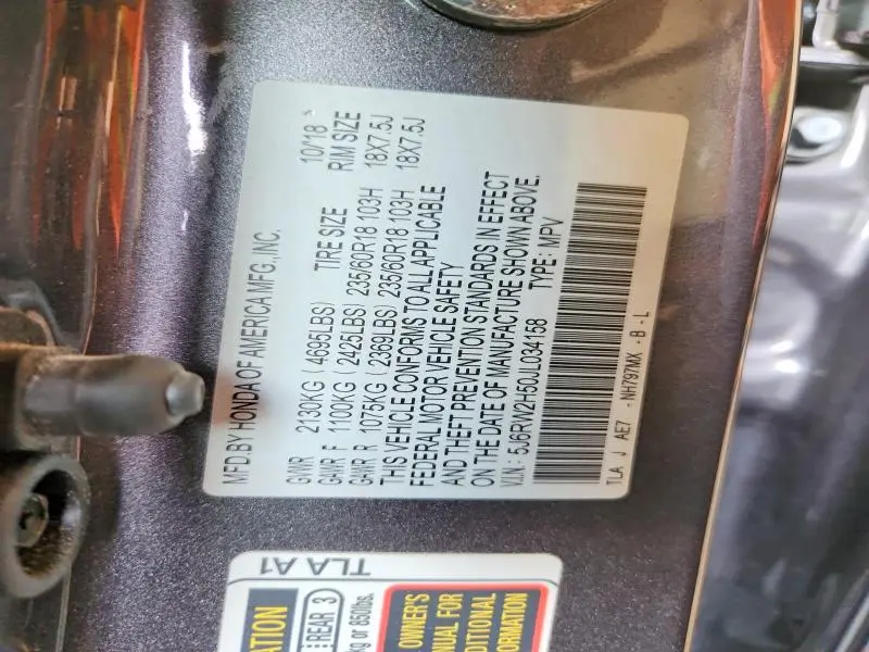 2018 HONDA CR-V EX  