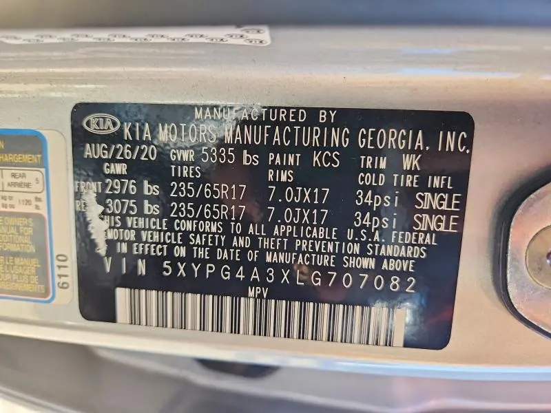2020 KIA SORENTO LX  