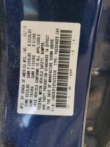 2015 HONDA ACCORD LX  