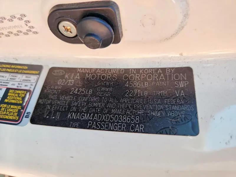 2013 KIA OPTIMA HYBRID  