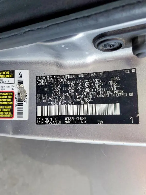 2010 TOYOTA TUNDRA GRADE  