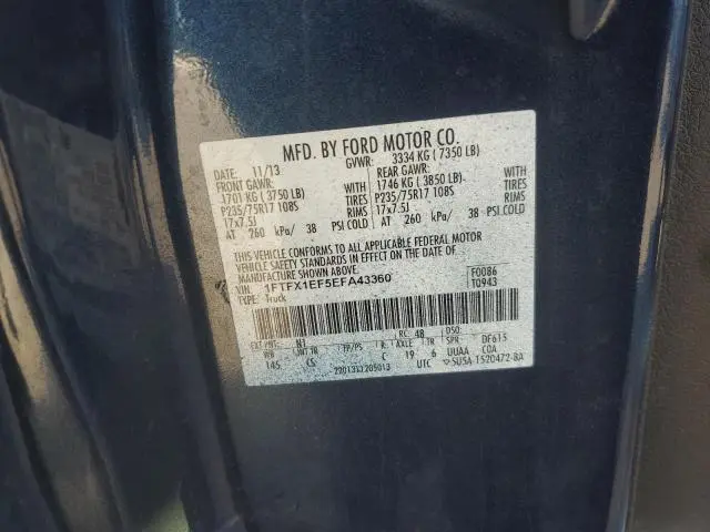 2014 FORD F150 SUPER CAB  