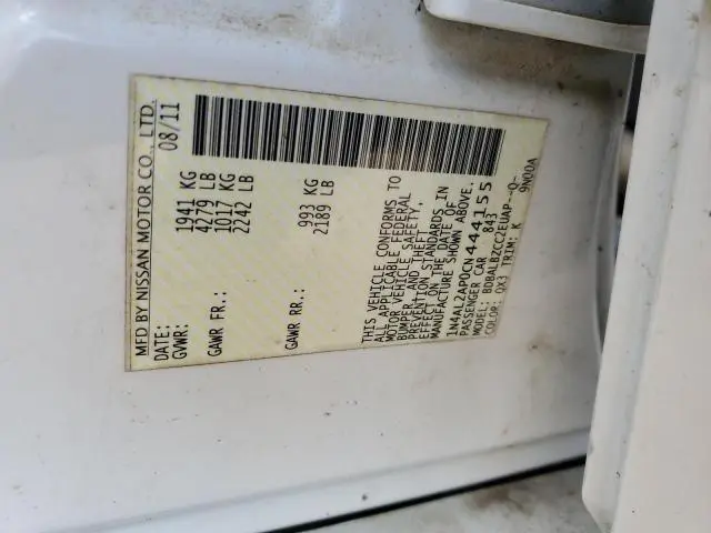 2012 NISSAN ALTIMA BASE  